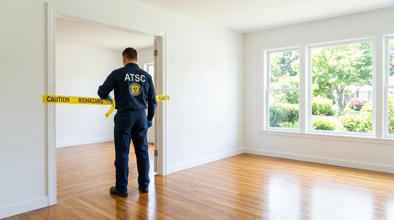 Certified biohazard cleanup crew performing Decomposition Cleanup in Kenilworth