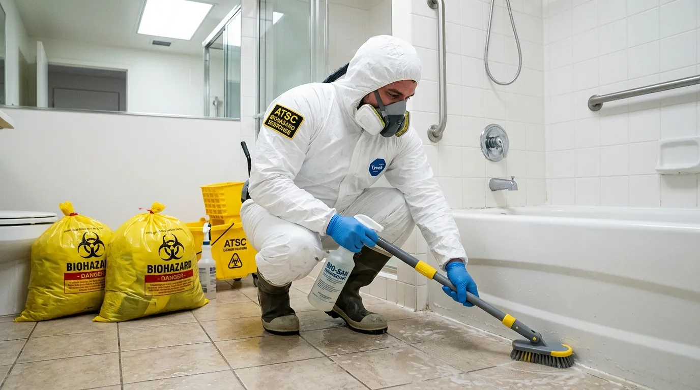 Decontamination equipment deployed for Blood Cleanup in Kenilworth